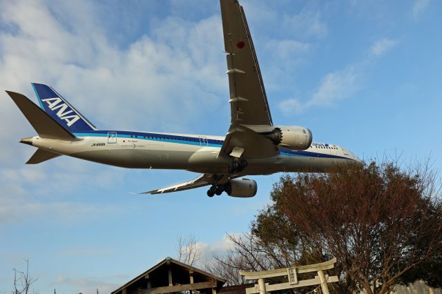 Boeing 787-9 Dreamliner (JA888A) - 成田東峰神社