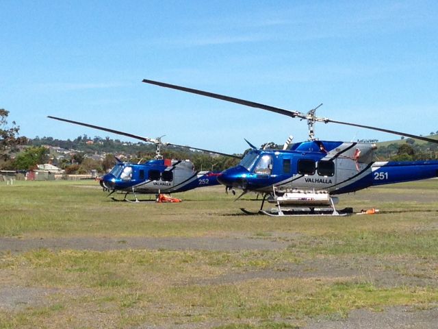 Cessna Commuter (N251) - Bell 212 Helicopters Parked at Illawarra Airport. Here for the summer bushfire season.