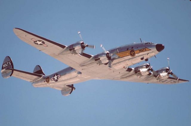 N494TW — - Lockheed C-121A Constellation N494TW at the Nellis AFB Golden Air Tattoo on April 26, 1997.