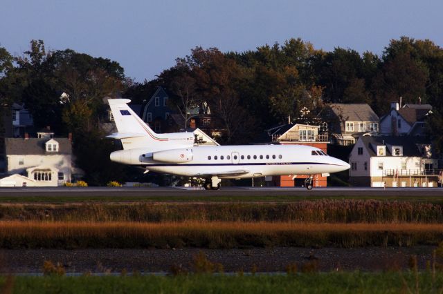 Dassault Falcon 900 (APJ62210) - Italian Air Force Falcon 900EX late afternoon arrival to BOS from Shannon on 10/20/21.