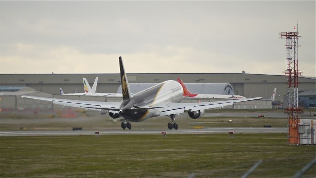 BOEING 767-300 (N349UP) - BOE280 in rotation and liftoff from runway 16R on 3/28/12.