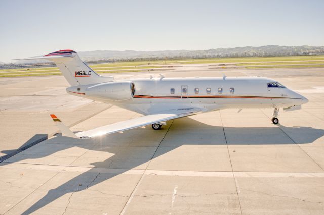 Bombardier Challenger 300 (N58LC) - Bombardier BD100 Challenger 300 at Livermore Municipal Airport, February 2022.