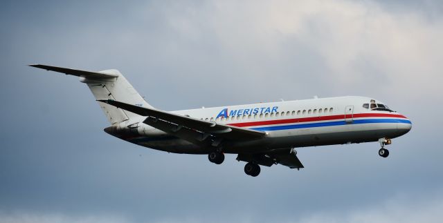 Douglas DC-9-10 (N782TW) - I had two DC-9s come in back to back within twenty minutes - when has that happened last?! This old lady is number 79 off the line, going to Continental in 1967.  She's still hauling cargo for Ameristar.  Beautiful! On short final for 23L at RDU, 8/7/20.