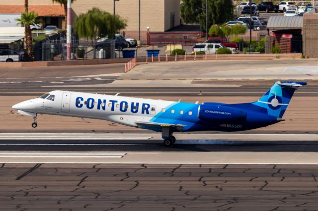 Embraer ERJ-135 (N16501) - Contour Airlines Embraer 135 landing at PHX on 9/10/22. Taken with a Canon 850D and Tamron 150-600mm G2 lens.