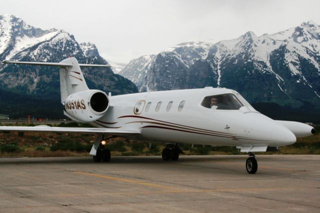 Learjet 35 (N351AS) - Lear 35A N351AS flying for New Flight Charters at Jackson Hole WY