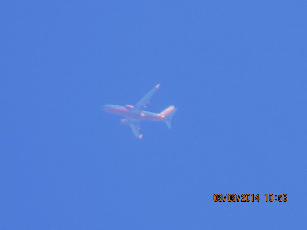 Boeing 737-700 (N734SA) - Southwest flight 444 from BWI to ABQ over Southeastern Kansas at 38,000 feet.