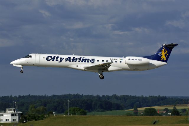 SE-RAD — - Embraer ERJ-145EU  City Airline  LSZH Zurich-Kloten Airport  Switzerland  21.June 2011