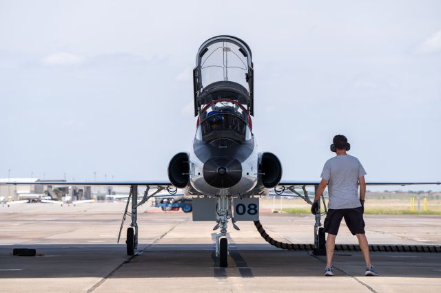 Northrop T-38 Talon (N908NA) - A NASA T38N prepares to taxi out of its shelter for an astronaut training flight on 15 May 2025.
