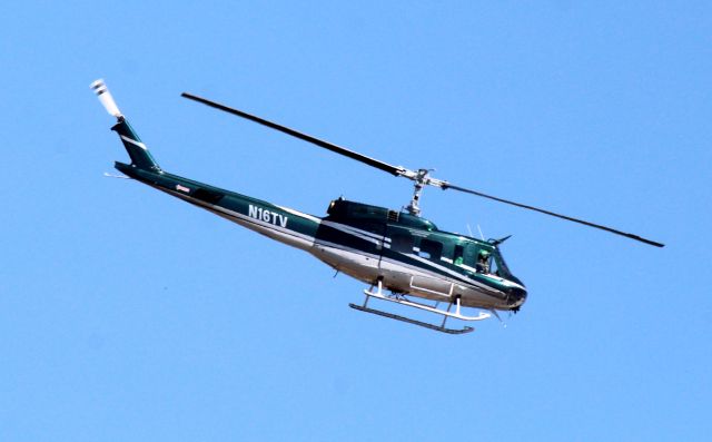Bell UH-1V Iroquois (N16TV) - KRDD - N16TV- Bell UH-1H in a new paint scheme headed to the LZ at Redding 8-30-2016