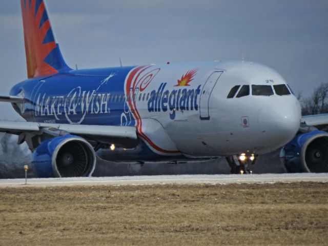 Airbus A320 (N218NV) - Allegiant Make a Wish Foundations themed A320