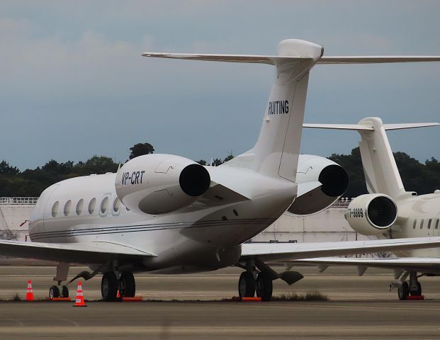 Gulfstream Aerospace Gulfstream G650 (VP-CRT) - Photo taken on Dec 19, 2023.