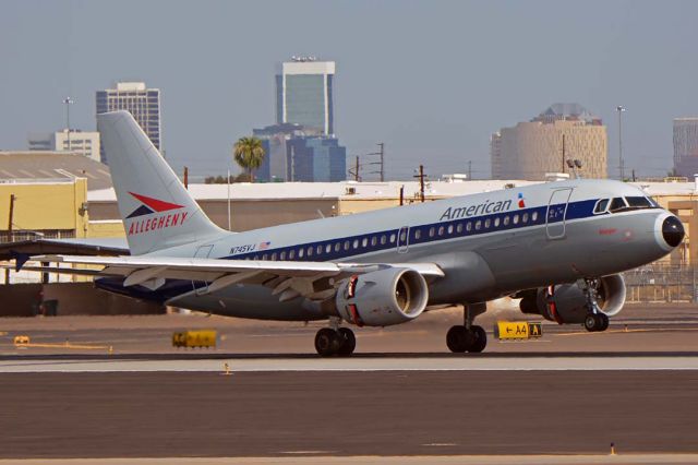 Airbus A319 (N745VJ) - American Airbus A319-112 N745VJ Allegheny Airlines Vistajet at Phoenix Sky Harbor on July 31, 2018.