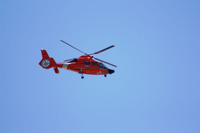 — — - Coast Guard chopper orbiting KCWF during Pres. Trump's visit to Hackberry, LA LNG plants