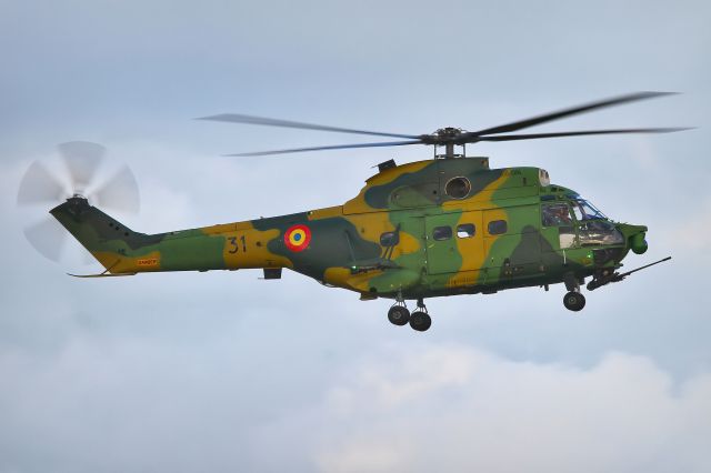 0031 — - The IAR 330 is the Romanian-built version of the Aérospatiale SA 330 Puma helicopter. NATO Days 2019.