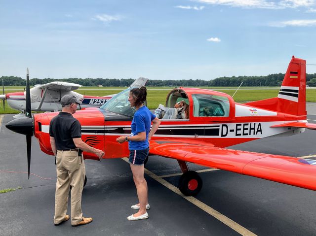 Grumman AA-5 Tiger (D-EEHA) - Grumman American AA-5 Traveler arriving in Delaware after crossing the Atlantic without transponder, autopilot or ADS-B.