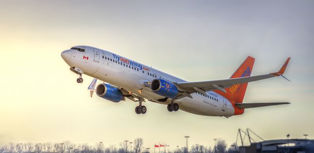 Boeing 737-700 (C-FTOH) - Taken from Creamery Rd. 