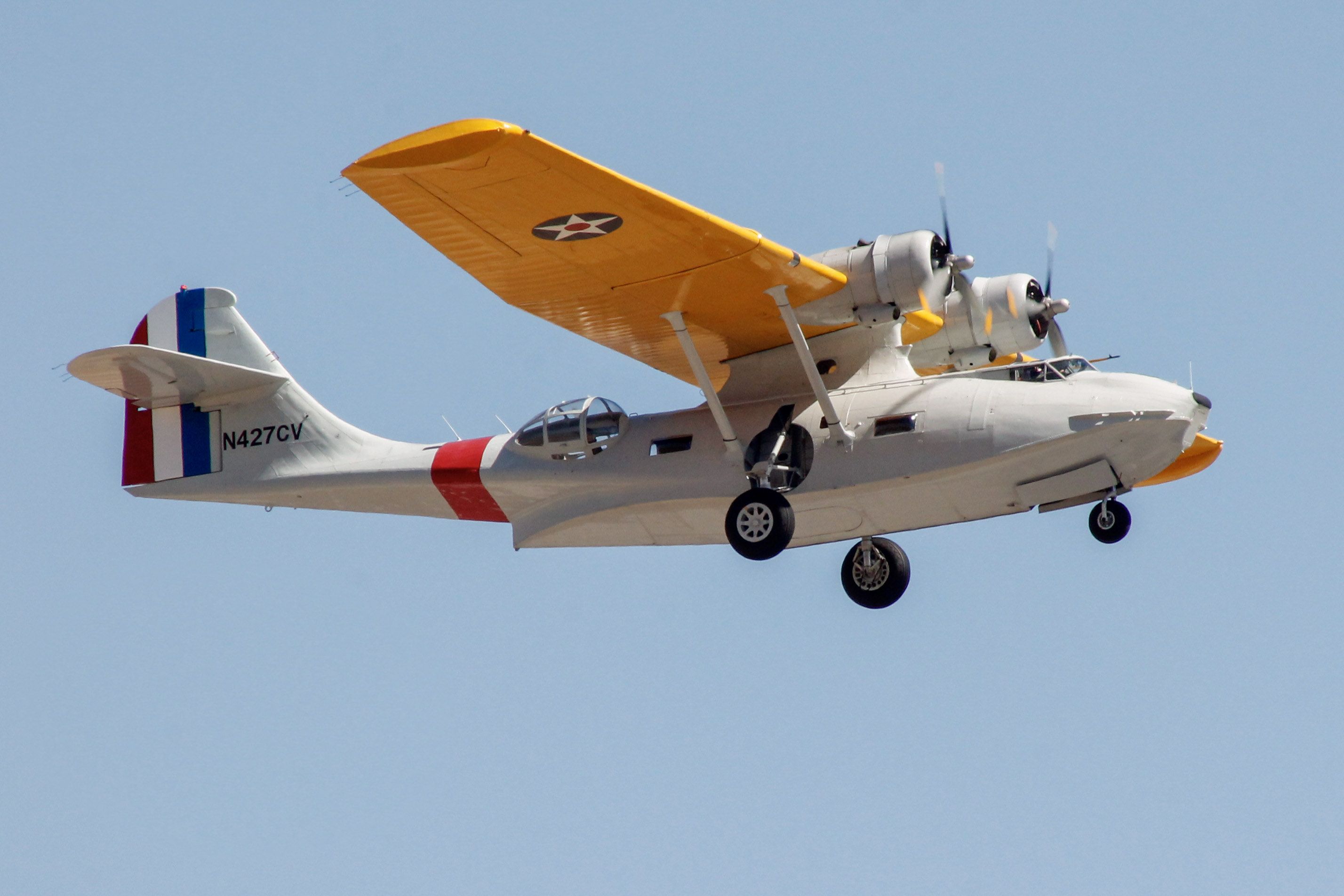 Canadair CL-1 Catalina (N427CV) - The 1944 Canadian Vickers PBY5A departing runway 17L.