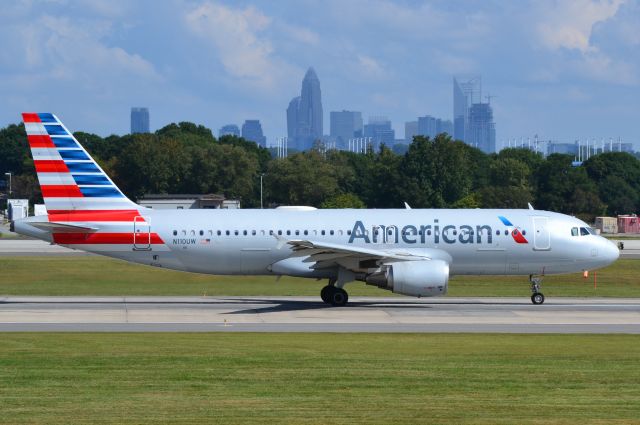 Airbus A320 (N110UW) - departing KCLT - 10/8/18