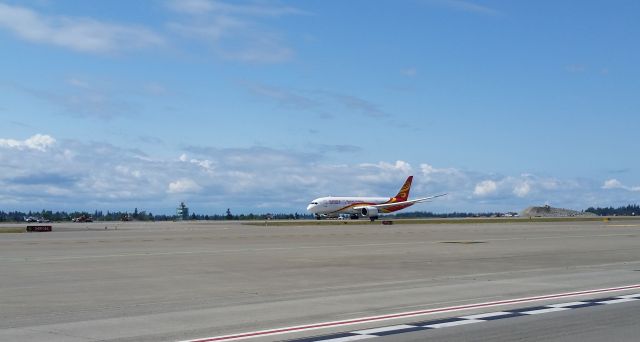 Boeing 787-8 (B-2728) - TAKE OFF ROLL, NEARING V1 SPEED