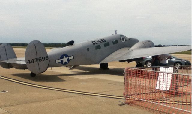 Beechcraft 18 (N7381C) - 1944 Beech 18S - NAS Oceana Air Show - NAS Oceana, Virginia Beach, VA - 2012