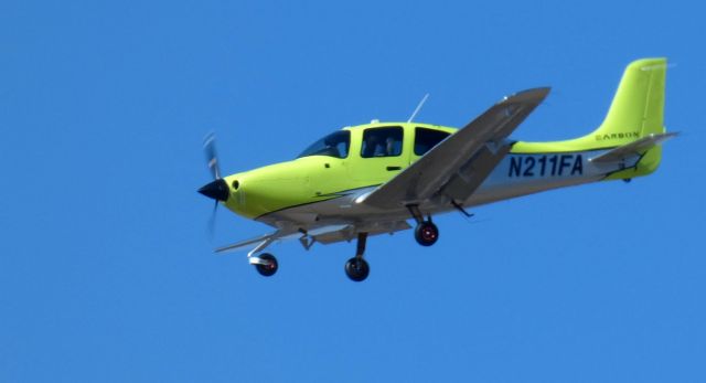 Cirrus SR-20 (N211FA) - On short final is this 2021 Cirrus SR-20 from the Winter of 2022.