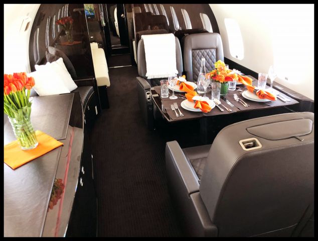 Bombardier Global Express (N64NY) - Inside Leclerq’s plane..