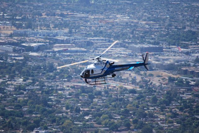 Eurocopter AS-350 AStar (N357FB) - Eurocopter AS-350 AStar (single-turboshaft) as seen from the top of Piestewa Peak north of Pheonix Arizona