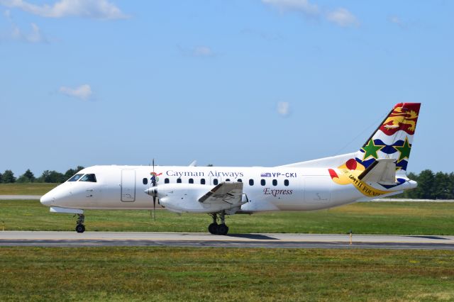 Saab 340 (VP-CKI) - Taxiing out on Txwy A for a Rnwy 33 departure.