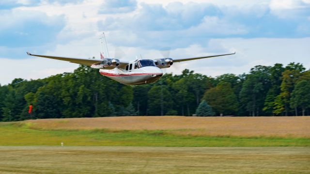 Aero Commander 500 (N799CE) - Fly-by during EAA 256 Fly-in