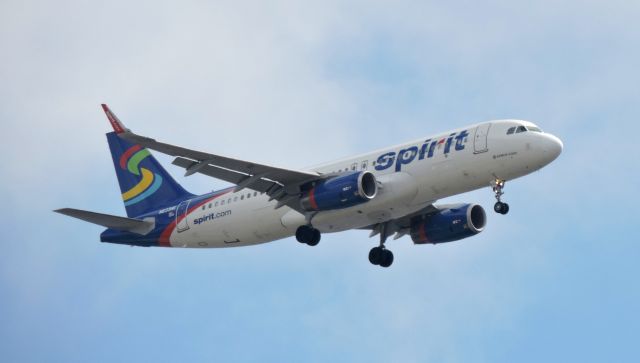 Airbus A320 (N633NK) - Seconds before landing, fall 2018.