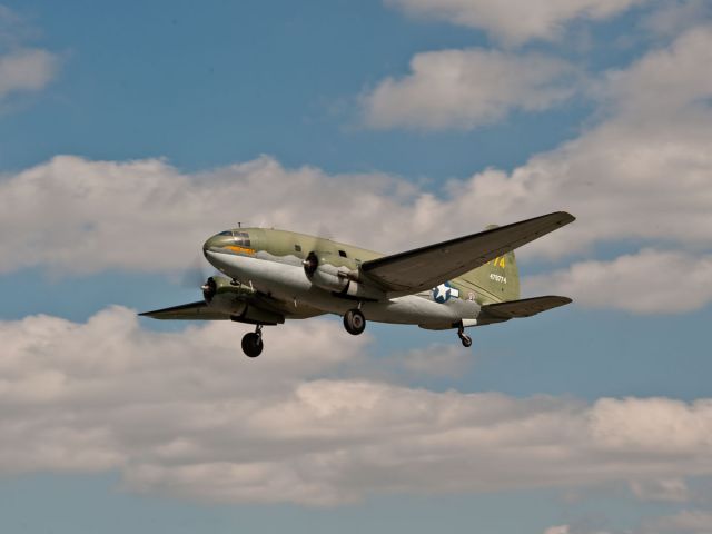 CURTISS Commando — - "Tinker Belle" landing at Winston-Salem 2013