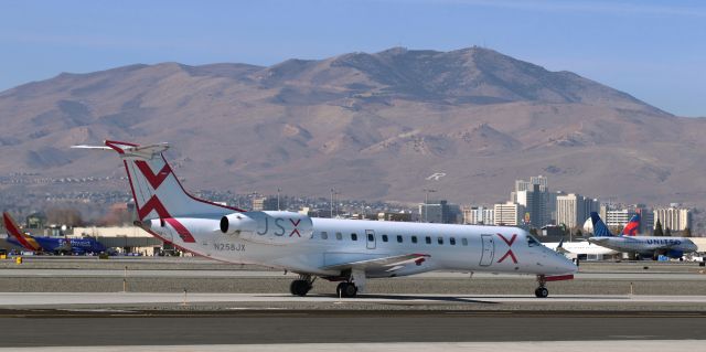 Embraer ERJ-135 (N258JX) - Taxiing north on Charlie to the Stellar Aviation ramp.