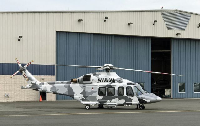 BELL-AGUSTA AB-139 (N118JM) - MORRISTOWN, NEW JERSEY, USA-AUGUST 13, 2019: Seen on the ground at Morristown Municipal Airport.