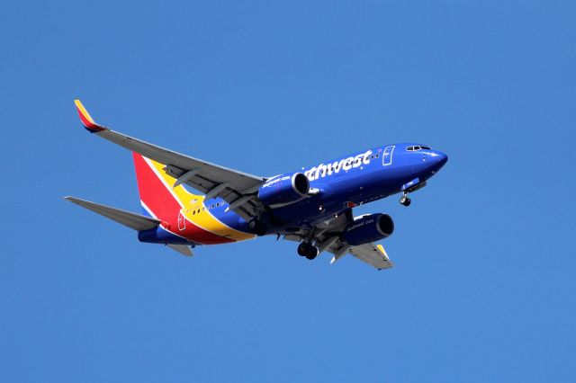 Boeing 737-700 (N7738A) - Southwest Airlines (WN) N7738A B737-7BD [cn33930]br /Dallas Love Field (DAL). Southwest Airlines flight WN2418 on final approach to Dallas from Washington Reagan National (DCA).br /Taken from SpeedyZone amusement park beside I35E br /br /2018 03 10   a rel=nofollow href=http://alphayankee.smugmug.com/Airlines-and-Airliners-Portfolio/Airlines/AmericasAirlines/Southwest-Airlines-WN/https://alphayankee.smugmug.com/Airlines-and-Airliners-Portfolio/Airlines/AmericasAirlines/Southwest-Airlines-WN//a