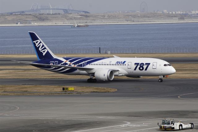 Boeing 787-8 (JA801A) - Taxi at Haneda Intl Airport on 2012/01/10