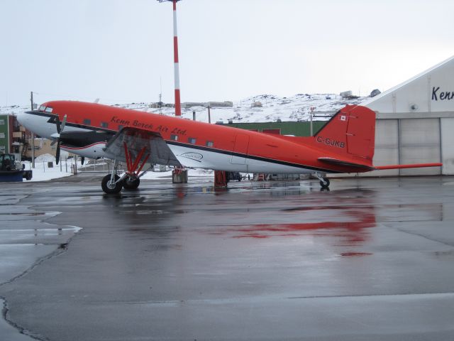 Douglas DC-3 (turbine) (C-GJKB) - DC3 Fitted with ground sensing radar to look thru ice.