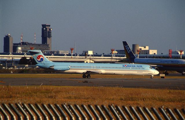 McDonnell Douglas MD-82 (HL7273) - Departure at Narita Intl Airport rwy16 on 1988/11/12