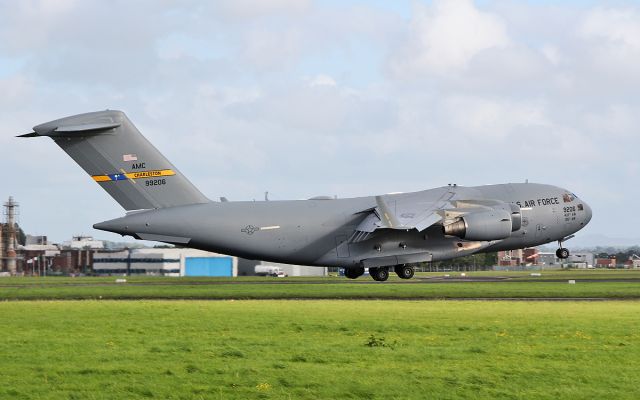 Boeing Globemaster III (09-9206) - "rch452" usaf c-17a 09-9206 about to land at shannon this evening 15/6/17.