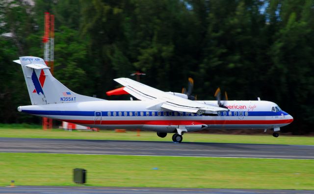 N355AT — - American Eagle ATR ATR-72-212 N355AT (cn 355)  San Juan - Luis Munoz Marin International (SJU / TJSJ) Puerto Rico, September 6, 2009  Aeroparque Photo: Tomás Del Coro