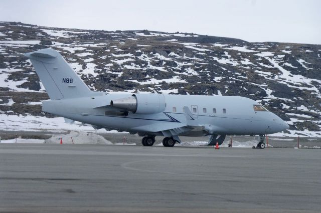 Canadair Challenger (N88) - Clouds in Iqaluit, Nunavut