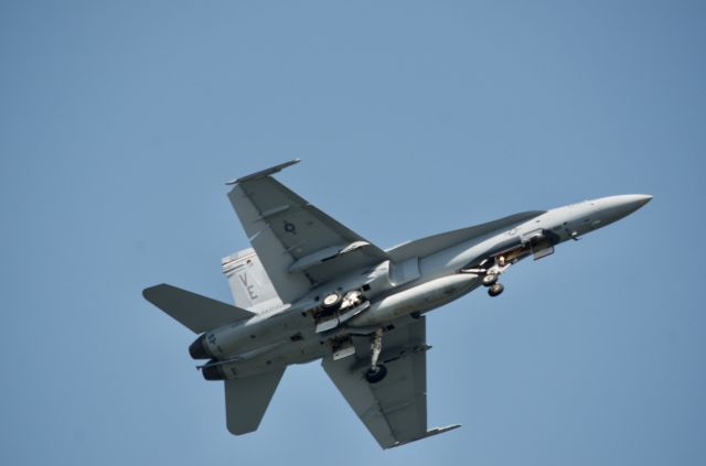 McDonnell Douglas FA-18 Hornet — - Making a missed approach at RJOI.