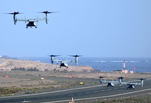 Bell V-22 Osprey — - Landing on runway 03R at Gran Canaria airport.