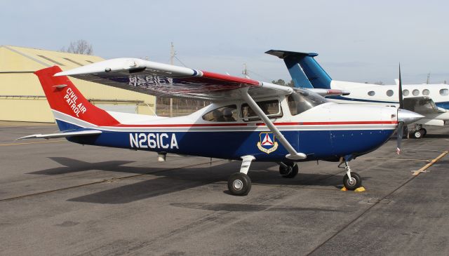 Cessna Skylane (N261CA) - A Cessna 182 of the Civil Air Patrol on the ramp during the EAA 683 January Breakfast Fly-In at Joe Starnes Field, Guntersville Municipal Airport, AL - January 14, 2017.  