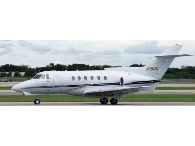 Hawker 800 (N10UC) - The Hawker Jet has a good range and a stand-up cabin. Raw photo courtesy of LEARJETMIAMI - thank you!