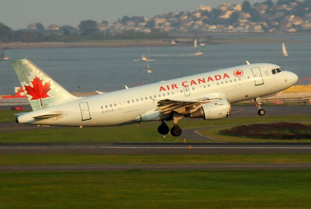 Airbus A319 (C-FYJI) - Air Canada 533 departing back to Vancouver