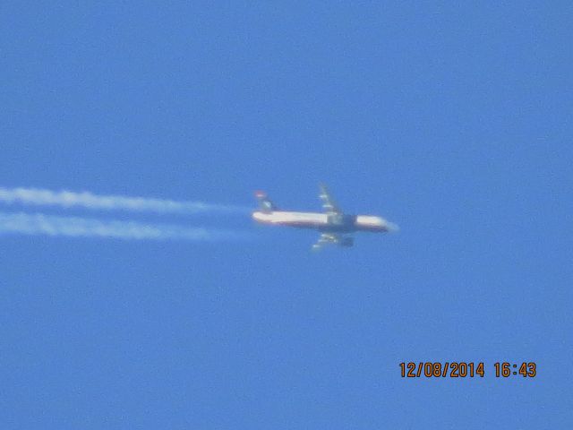 Airbus A320 (N679AW) - US Airways flight 680 from PHX to DCA over Southeastern Kansas at 35,000 feet.
