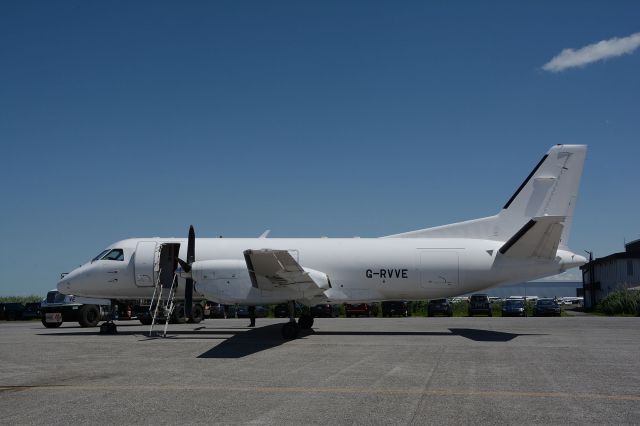 Saab 340 (G-RVVE) - Stopped for fuel in CYHU enroute to KCEE, July 2, 2022