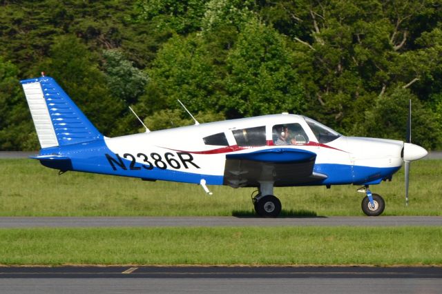 Piper Cherokee (N2386R) - LAND AIR & SEA LLC taxiing at KJQF - 6/5/18