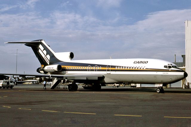 C2RN7 — - TRANS AUSTRALIA AIRLINES -TAA CARGO - BOEING 727-77C - REG C2-RN7 (CN 20278/768) - ADELAIDE INTERNATIONAL SA, AUSTRALIA - YPAD (22/3/1986)35 MM SLIDE CONVERSION SCANNED AT 6400 DPI.