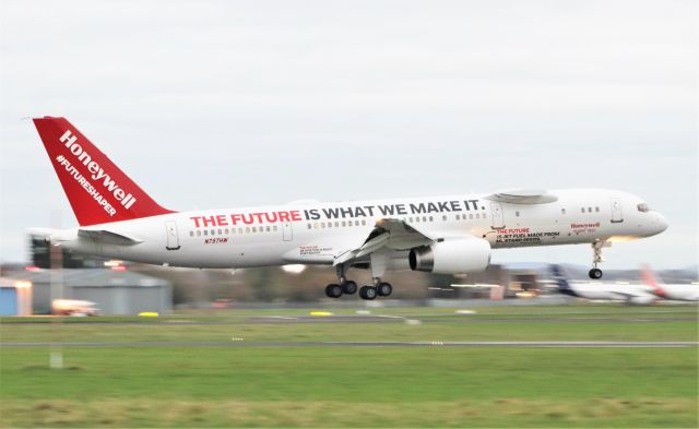 Boeing 757-200 (N757HW) - honeywell b757-225 n757hw landing at shannon from madrid 19/11/21.